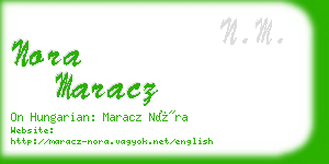 nora maracz business card